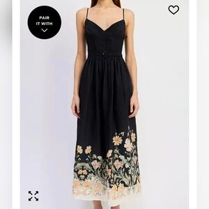 En Saison Womens Iris V Neck Midi Dress XS $156